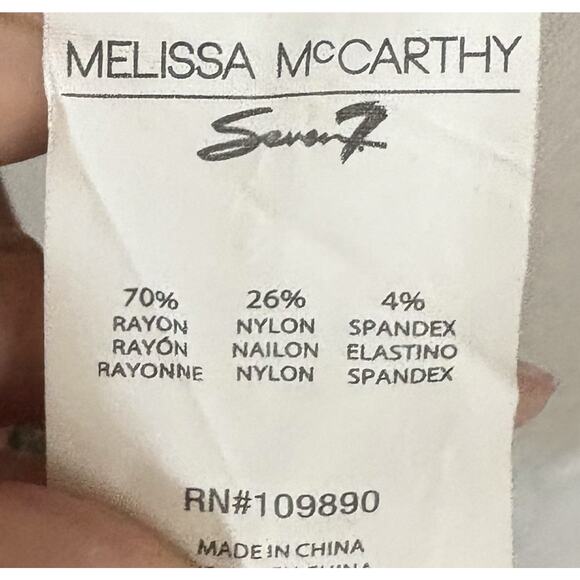 Seven 7 Melissa McCarthy Pink Floral Tunic Back Zipper Long Sleeve Size 2X - Picture 3 of 3